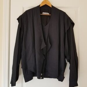 Vintage Dutyoff Men's Black Long Sleeve Jacket Size Large